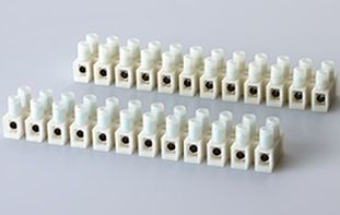 Screw Terminal Blocks - PA/PP Flame-Retardant Housing, 12 Poles with Recessed Screws and Brass Inserts for Electrical Appliances and OEM Applications