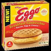 Kelloggs Eggo Bacon Egg and Cheese Breakfast Sandwiches