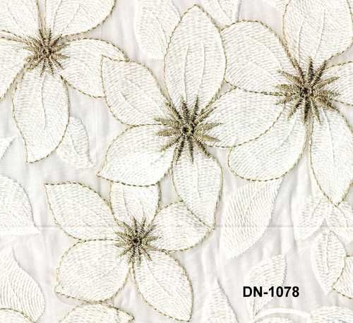 Dyeable Embroidered Georgette Fabrics