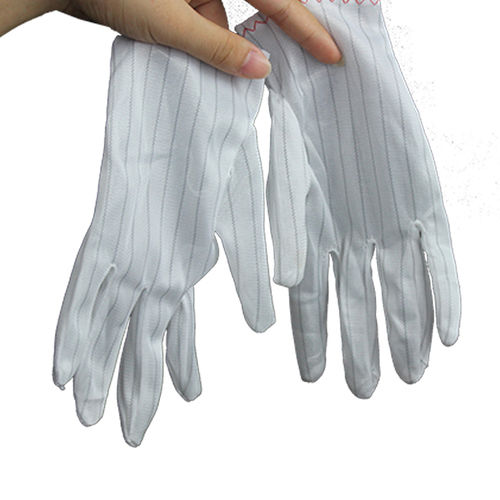 Dust Free Conductive Fiber Anti Static Protective Gloves