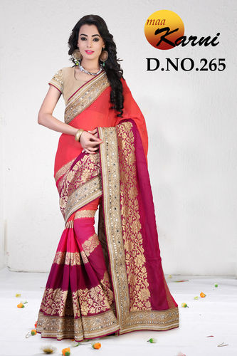 Pure Georgette Designer Sarees