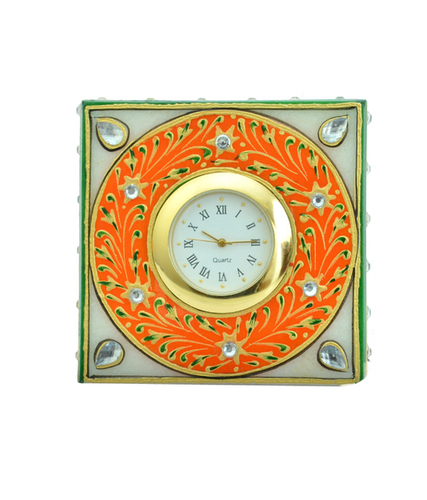 Green Kriti Creations Marble Table Square Watch