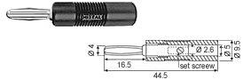 Banana Plug With 4 Leaf Spring