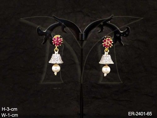 Delicate Jhumki Style AD Earring