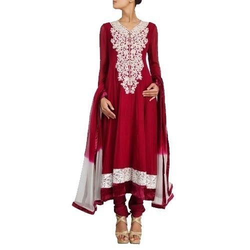 Black Maroon Embroidered Salwar Kameez