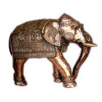 Black Metallic Handicraft Elephant