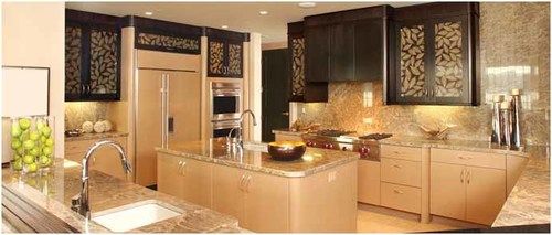 Modular Kitchen Cabinet In Maple Wood