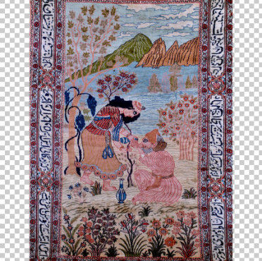 Hand Knotted Kashmiri Silk Carpet