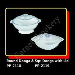 Round And Square Donga With Lid