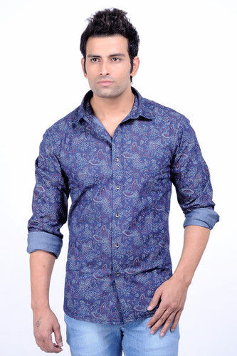 Slim Fit Cotton Men Shirt - Print