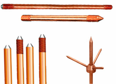 Copper Bonded Rods With Convectional Lightning Arrestors