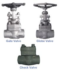 Forged Range Of Gate Globe And Check Valves