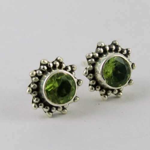 Beautiful Trust Green Peridot 925 Sterling Silver Earrings By SHRI ASHAPURA JEWELS