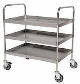 Multi Shelf Trolley - High-Quality Steel, Spacious Storage Design | Durable, Versatile Usage, Easy Mobility