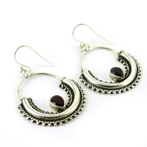 True Emotion Garnet 925 Sterling Silver Earrings