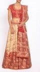  Off White And Red Bridal Lehenga 