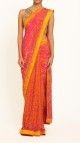  Orange Silk Printed Saree 