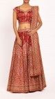 Red Zardozi Bridal Lehenga