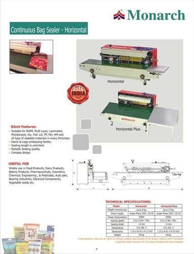 Continuous Bag Sealer - Horizontal