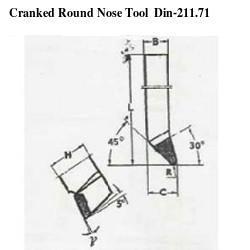 DIN 211.71 Cranked Round Nose Tool