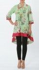 Green Printed Cotton Kurti