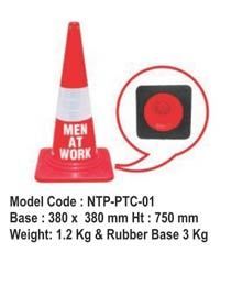 Rubber Base Traffic Cone - Genuine Quality Rubber, Custom Designed for Enhanced Visibility and Durability