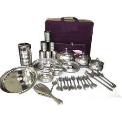 Stainless Steel Dinner Set - Elegant Unbreakable Design, Stunning Patterns and Long-lasting Appeal