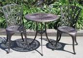 Cast Iron Decorative Table And Chair