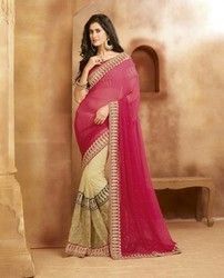 Georgette Plain Saree