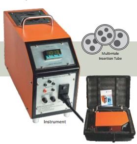 Dry Block Temperature Calibrator - Dual Hole Insertion Tubes , Ideal for Calibration of Thermocouples and Thermometers