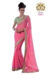 Pink Color Jacquard Saree