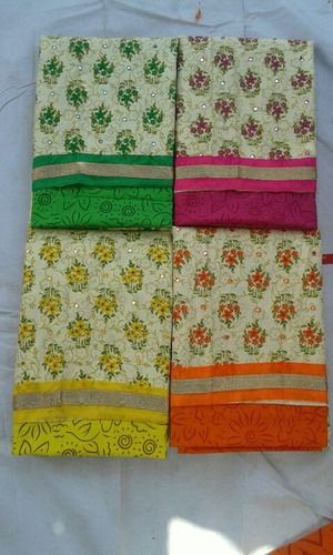 Ladies Unstitched Cotton Print Salwar Kameez Suit Fabric