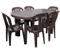  मोनोब्लॉक रंगीन प्लास्टिक डाइनिंग टेबल और कुर्सियां 