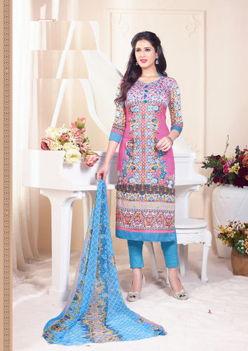 Printed Straight Fit Salwar Suit (Nuzhat1)
