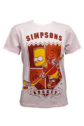 Simpsons Hockey Pink T-Shirt