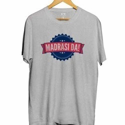 Round Neck Half Sleeve Cotton T-Shirt - 160 GSM Bio-Wash Treatment Water-Based Premium Eco-Friendly Inks Attractive Design and Comfort