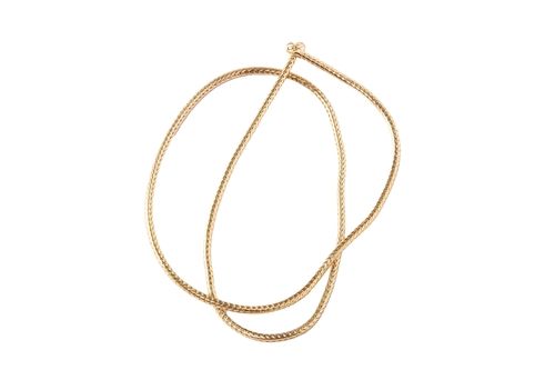 Yellow Gold Plated Golden Copper Roll Sarad Chain