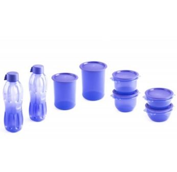 8 Pc. Center Press + Water Bottles Set-violet