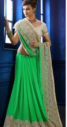 Absorbing Chiffon Festival Designer Saree