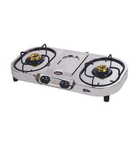 Stainless Steel 2 Burner Gas Stove ISI mark