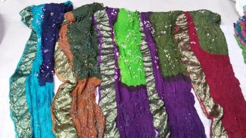 Jacquard Silk Bandhani Sarees