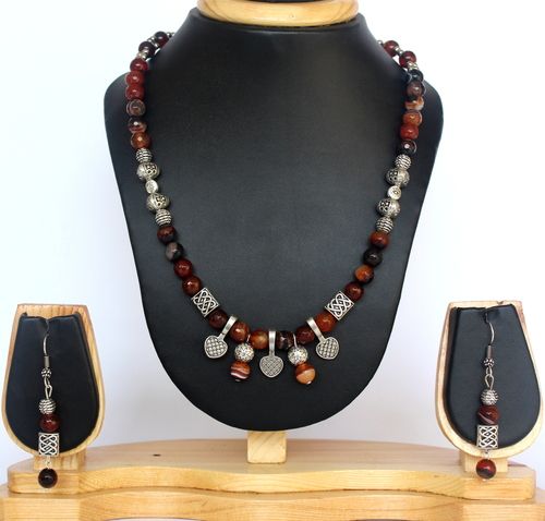 Handmade Egyptian Beaded Necklace Set