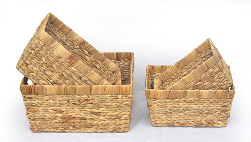 Water Hyacinth Utility Laundry Basket