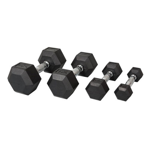 Hex Rubber Dumbbells