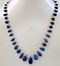 Aceted Lapis Gemstone Drops Strand Necklace Beads