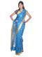 Blue Saree Art Silk Or Synthetic Fabric All Over Design