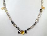 Pure Faceted Multi Gemstone With Silver Beads Necklace