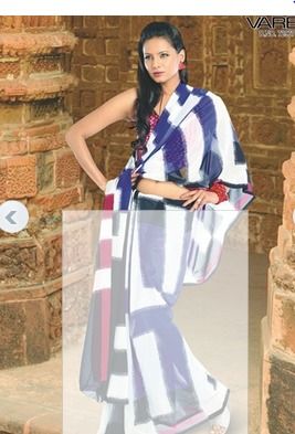 Geometric Gala Crepe Saree