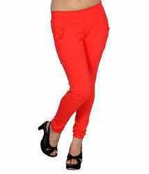 Ladies Cherry Red Jegging