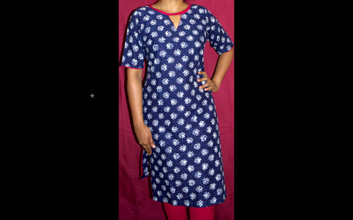 Cotton Indigo Blue Kurta